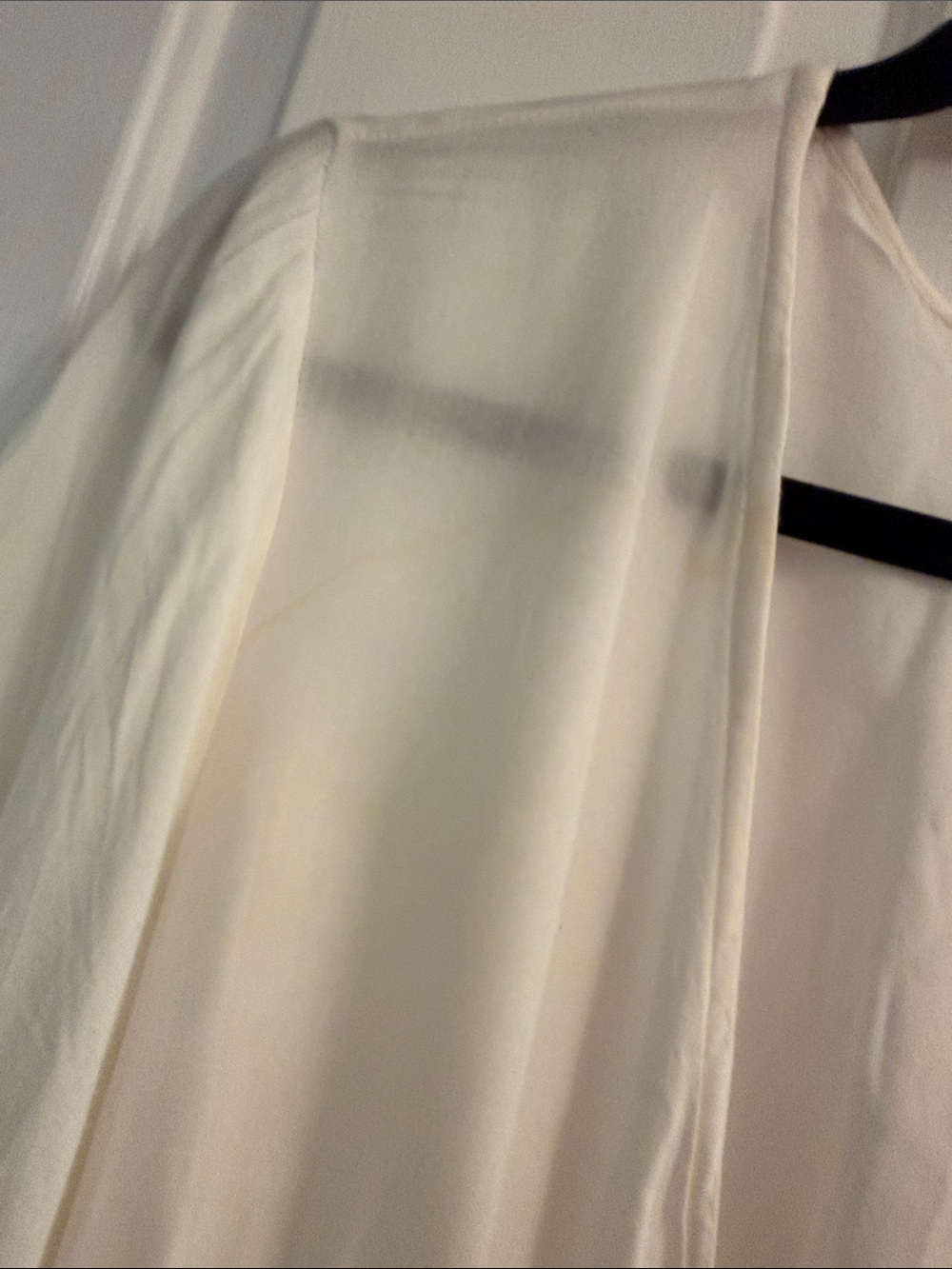 blue island Cream Tiered-Sleeve Swim Coverup - Picture 3 of 4